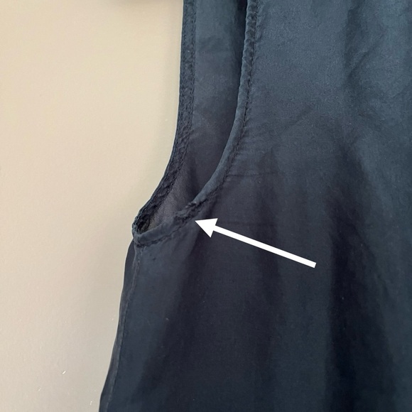 {Lafayette 148} High Neck Sleeveless Silk Blouse in Black - Womens XS - Picture 9 of 9